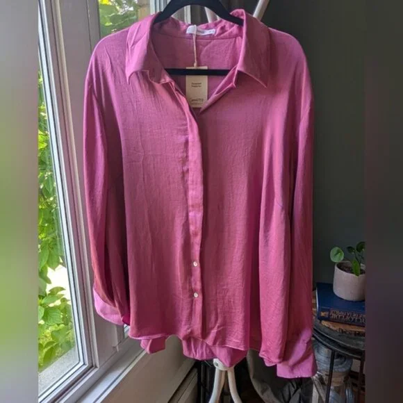 MNG Elegant Pink Womens Blouse - Picture 2 of 6